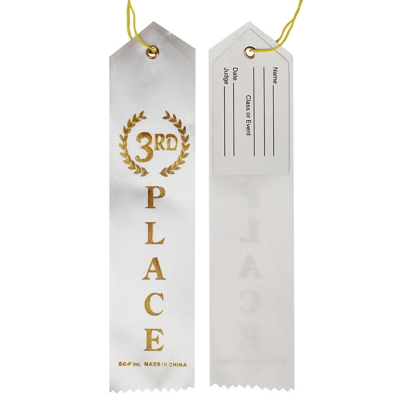 Award Ribbon - Third Place White (DZ)