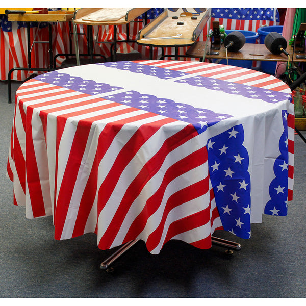 Table Cover - Round Stars & Stripes 84"