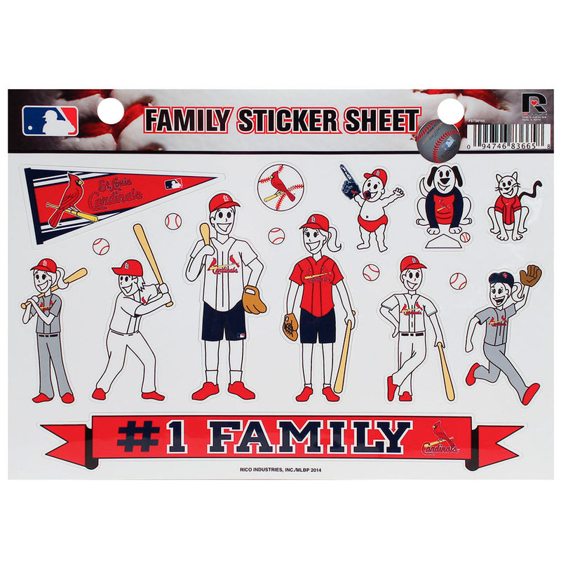 St. Louis Cardinals Family Sticker Sheet