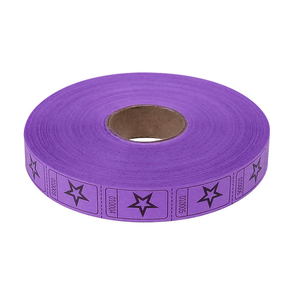 Roll Tickets - Star - Purple (2000 ROLL)