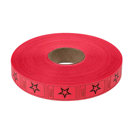 Roll Tickets - Star - Red (2000 ROLL)