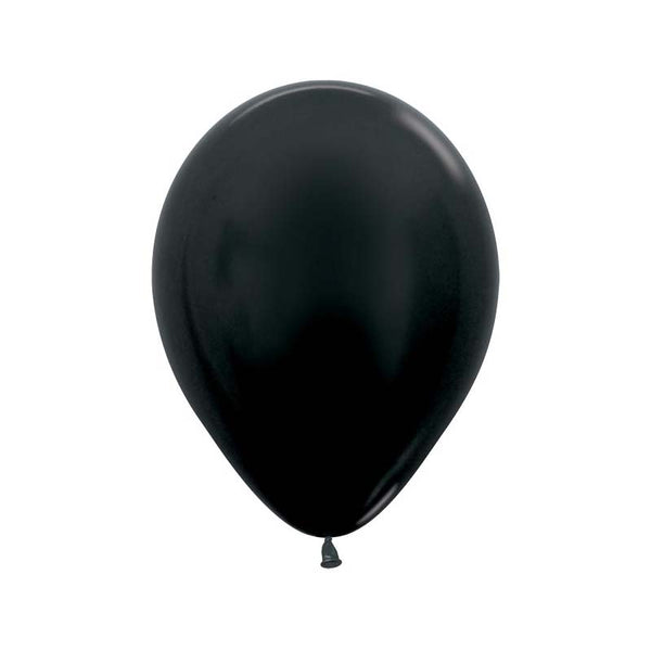 Black Pearlized Latex Balloons 5" (100 PACK)