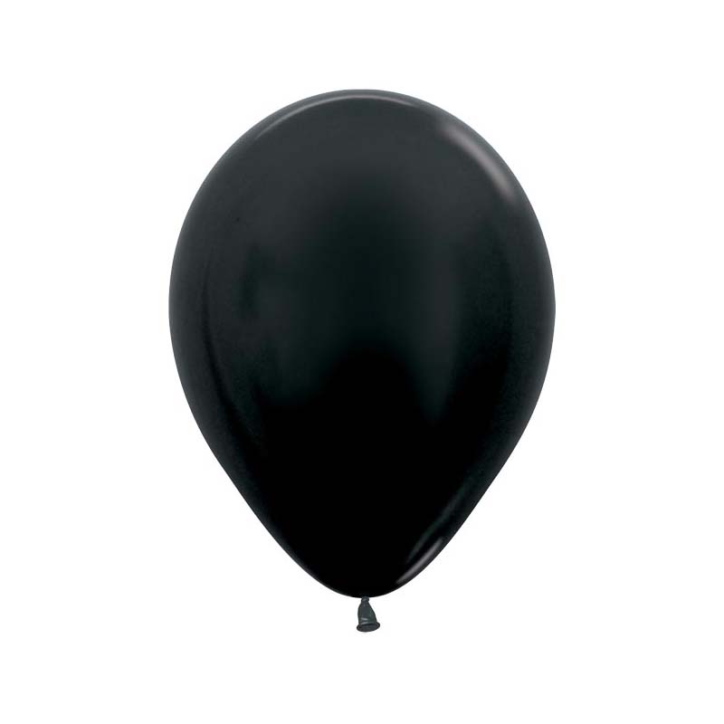 Black Pearlized Latex Balloons 5" (100 PACK)