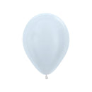 White Pearlized Latex Balloons 5" (100 PACK)