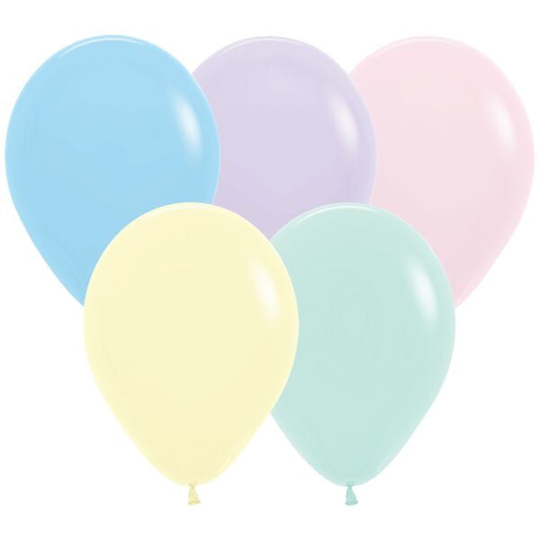 Assorted Pastel Latex Balloons 11" (25 PACK)