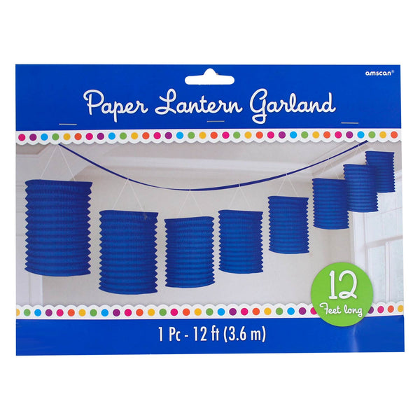 Blue Paper Lantern Garland