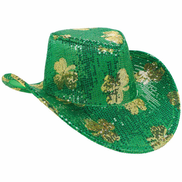 St. Patrick's Day Sequined Cowboy Hat