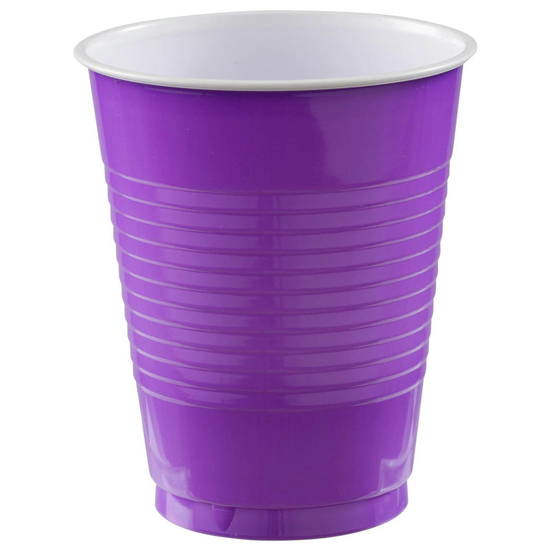 Plastic Cups 18 oz Purple (50 PACK)