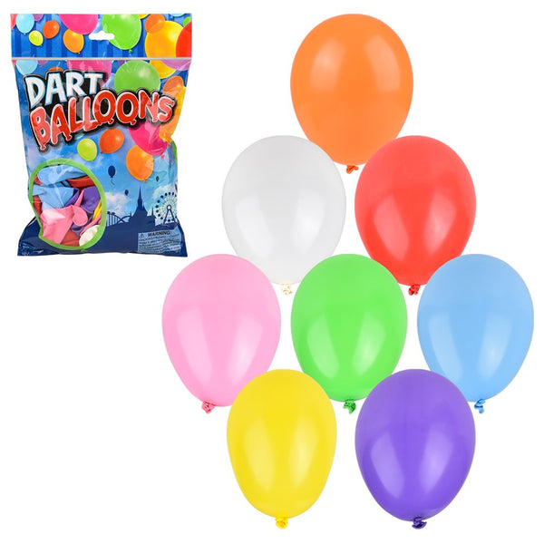Latex Dart Balloons 9" Assorted Colors (100 PACK)