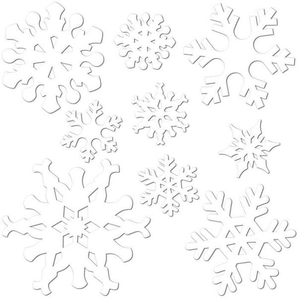 Snowflake Cutout Assortment 5" - 12" (9 PACK)