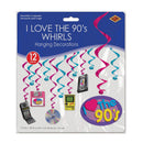 I Love The 90's Whirls 17.5" - 32" (12 PACK)