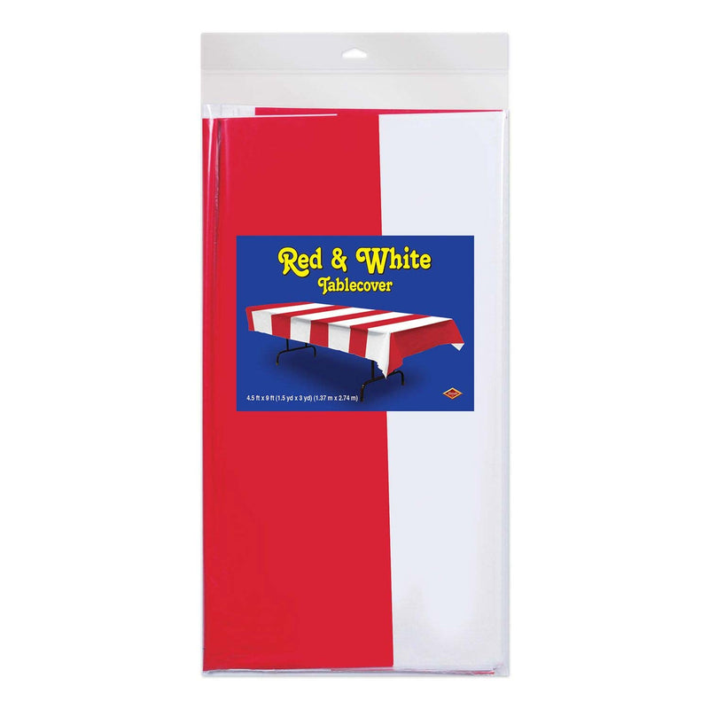 Table Cover - Red and White Stripes 54" x 108" (EACH)
