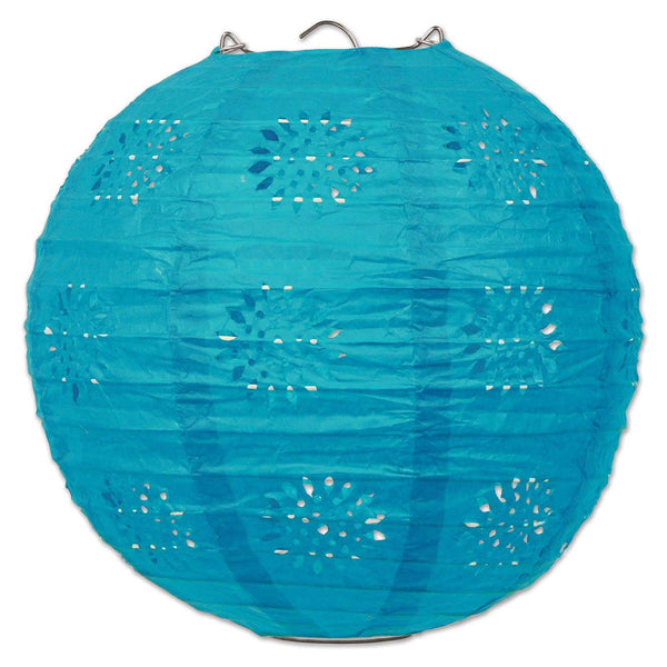 Lantern - Paper Lace Teal 8" (3 PACK)