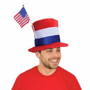 Plush Patriotic Top Hat with American Flag (EACH)