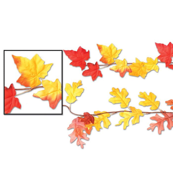 Autumn Leaf Garland Assorted 6' (EACH)