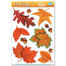 Fall Leaf Glass Cling Assortment (10 PACK)