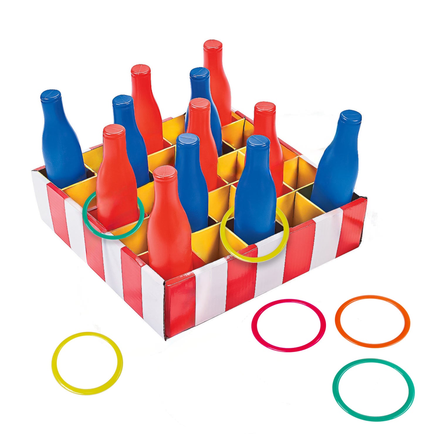thumbnail image 2 of Kids Party Game Supplies 100 PCS Ring Toss Game Rings - 2.5 Inch Plastic Carnival Rings In 5 Colors Party Game Toss Rings 2 of 9