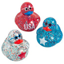 Patriotic Polka Dot USA Rubber Ducky Assortment 2" (DZ)