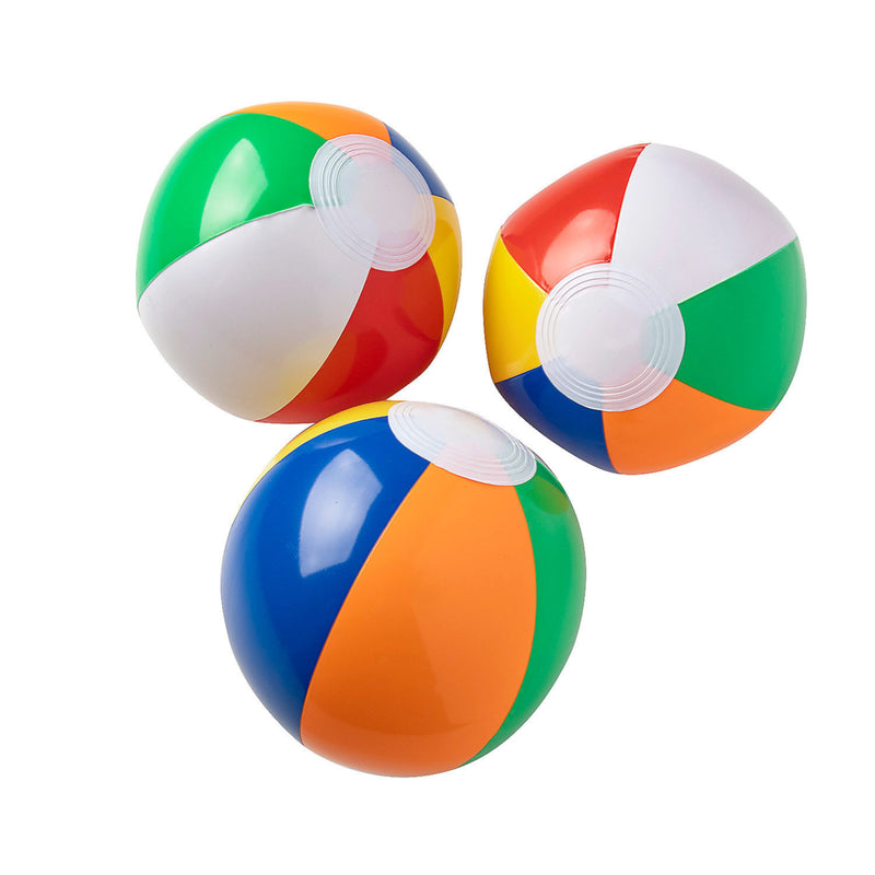 three mini beach balls