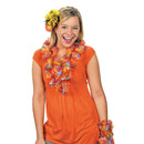 Lei - Polyester Bright Ruffle Petal Flowers 38" (DZ)