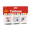 Tattoos - Glow In The Dark Patriotic Assortment 1.5" (72 PACK)