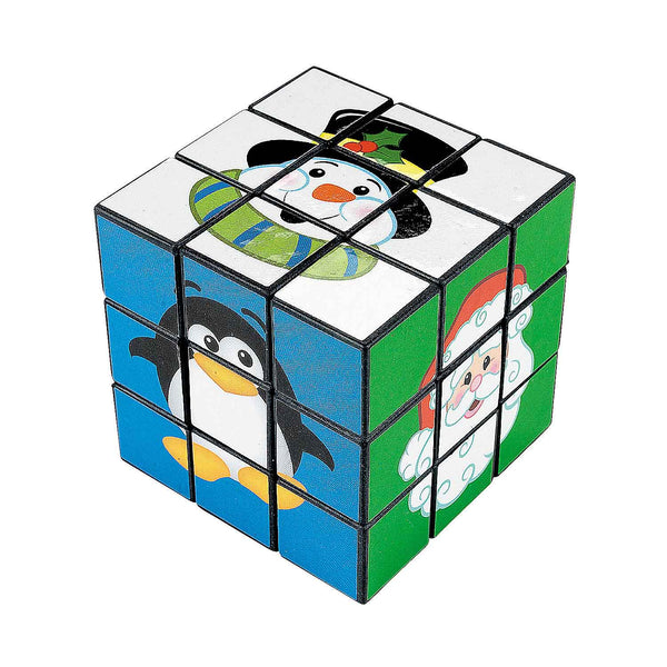 Christmas Friends Puzzle Cubes 2.75" (DZ)