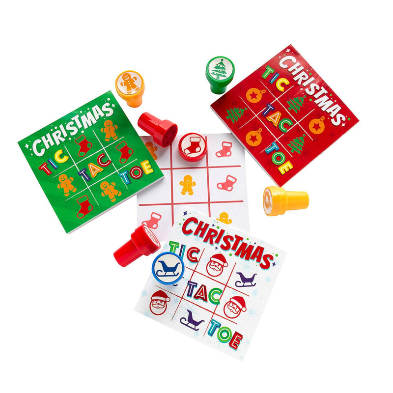 Tic-Tac-Toe Game with Christmas Stampers