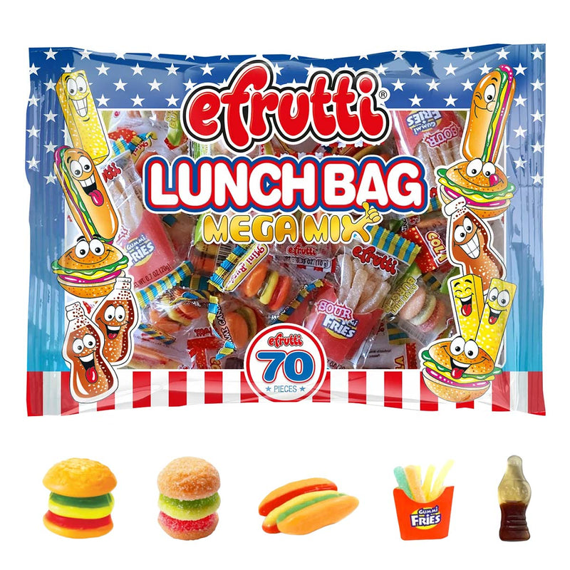 Gummy Candy Lunch Bag Mega Mix 70 Pieces