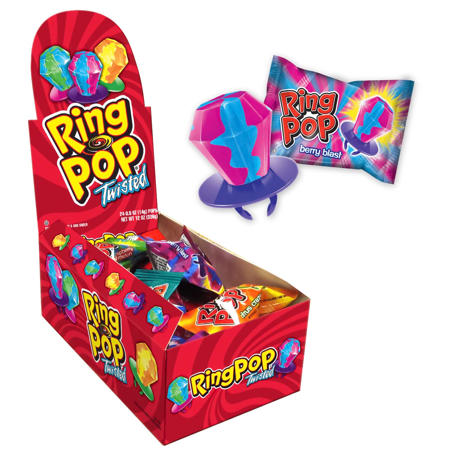 Ring Pops - Twisted (24 PACK)