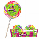 Giant Sour Apple Carnival Lollipops 4.25" (DZ)
