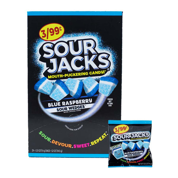 Sour Jacks Blue Raspberry Wedges (24 PACK)