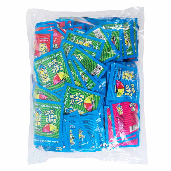 Xtreem Lock Jaw Sour Lil Dips Candy Powder & Stick (144 PACK)