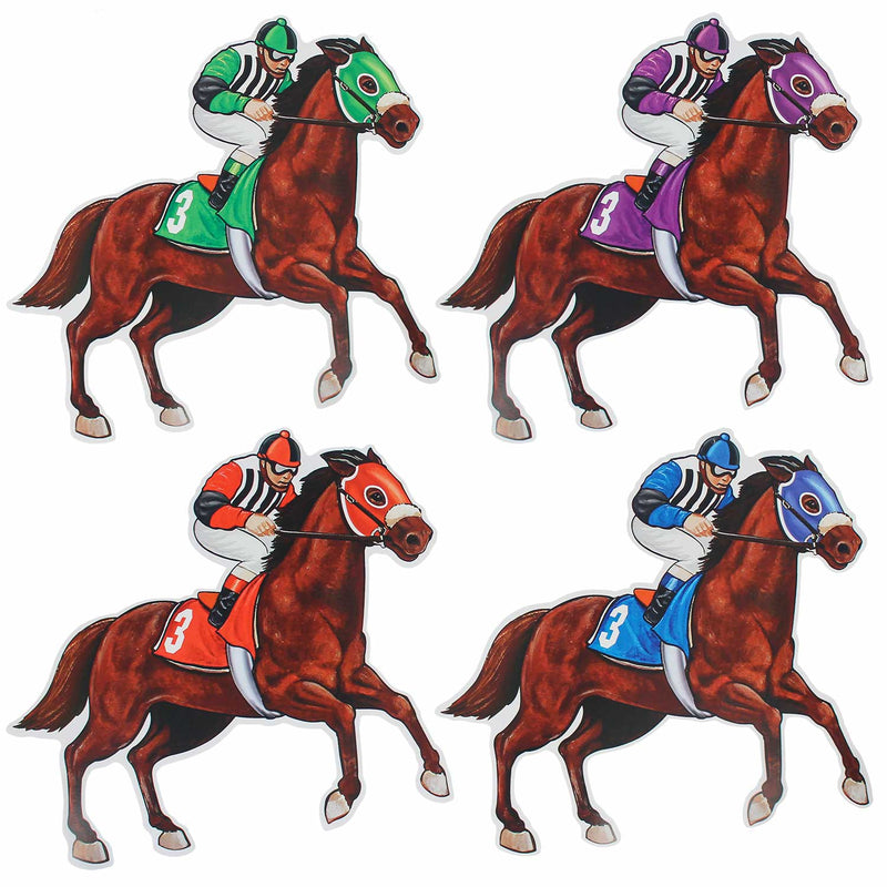 Four Horse and Jockey Cutouts