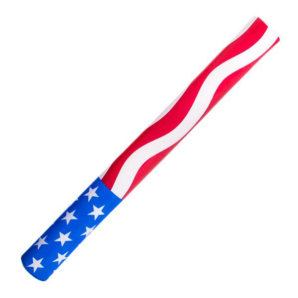 Light Up American Flag Foam Baton 16"