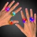 Light Up Spiky Jelly Ring Assortment (24 PACK)