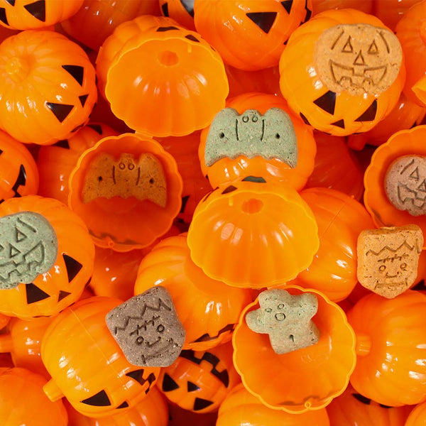 Dog Treat Filled Halloween Pumpkin Eggs 2.5" (100 PACK)