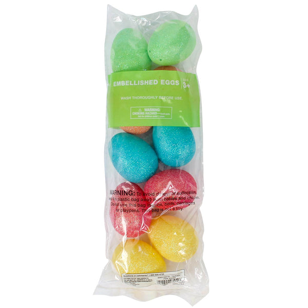 Closeout Easter Eggs Glitter 2.25" (10 Pack)
