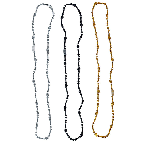 Beads - Skull and Bones Assortment 32" (8 PACK)