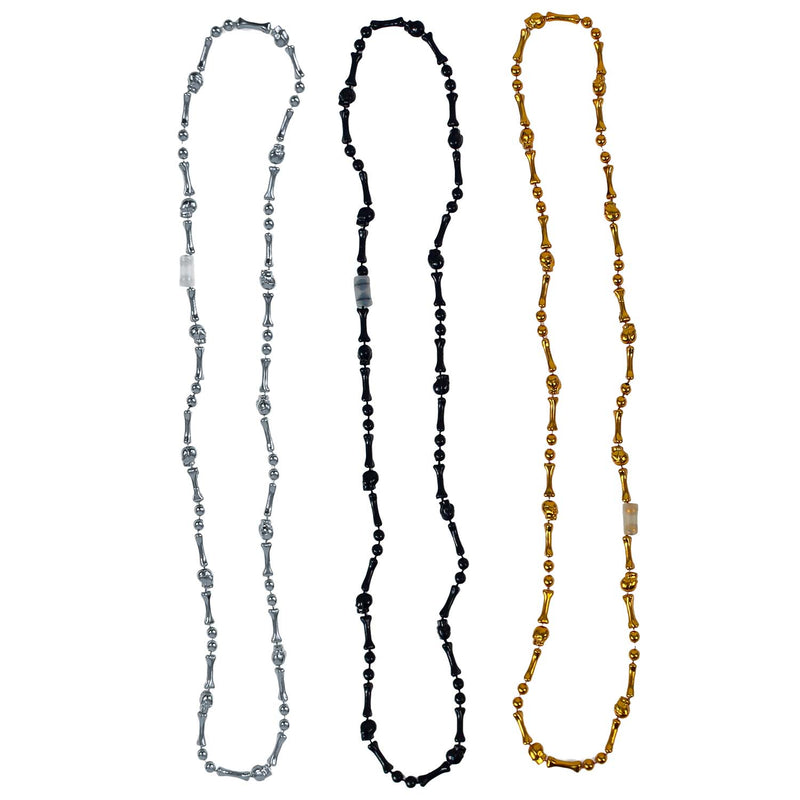 Beads - Skull and Bones Assortment 32" (8 PACK)