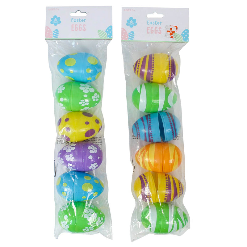 Closeout Easter Eggs Design 3.25" (6 Pack)