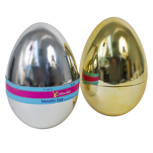 Closeout Jumbo Easter Egg Golden/Silver Assorted 9.75"