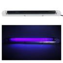 black light shown on and off