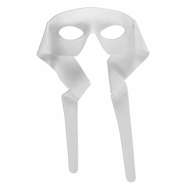 1/2 Mask w/ties - White