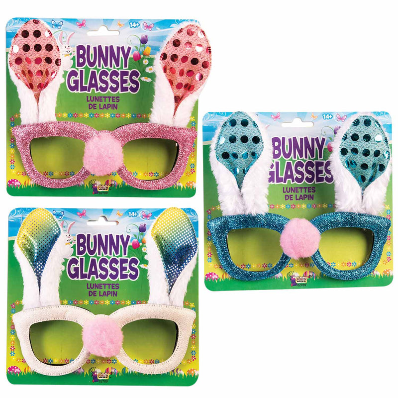 Easter Bunny Glasses with Ears Assorted