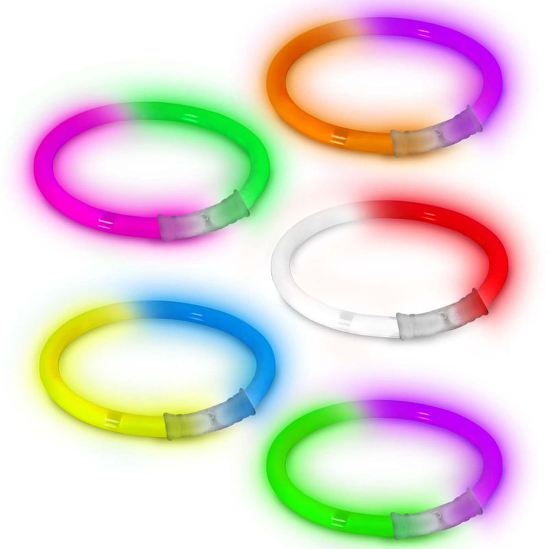 Bi-Color Glow Bracelet Assortment 8" (50 PACK)