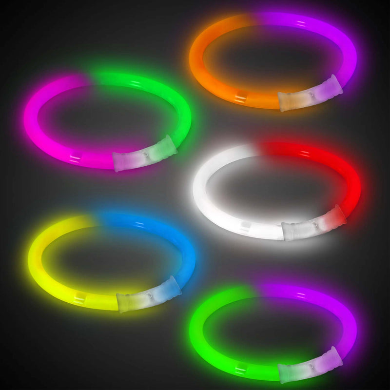 Bi-Color Glow Bracelet Assortment 8" (50 PACK)