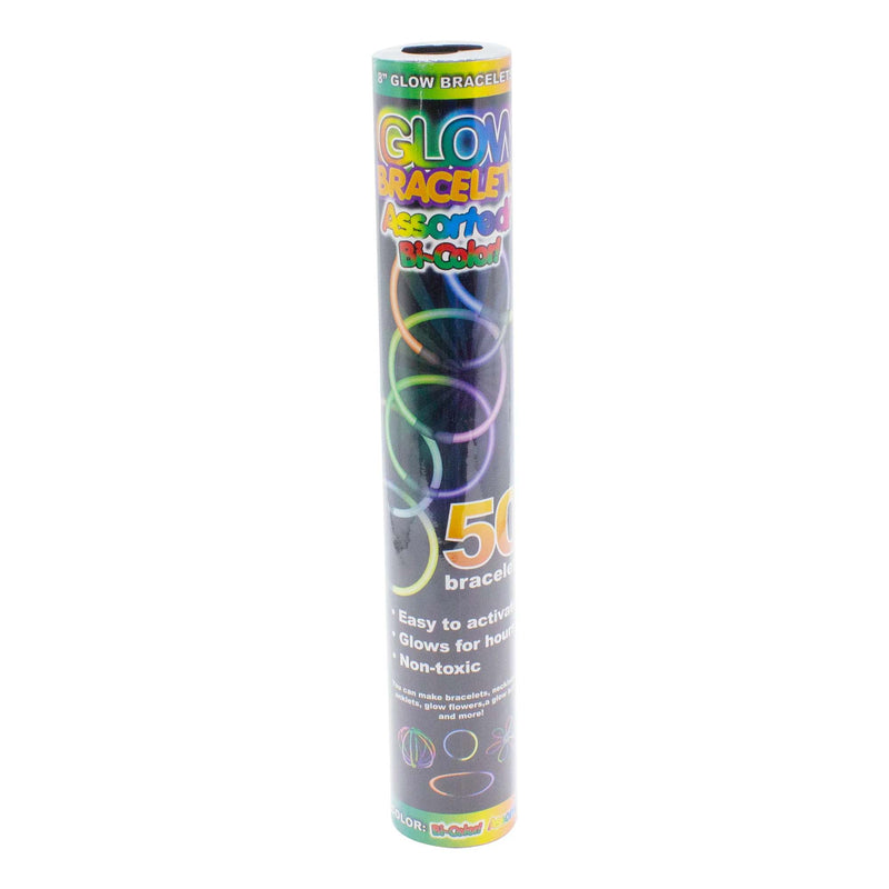 Bi-Color Glow Bracelet Assortment 8" (50 PACK)