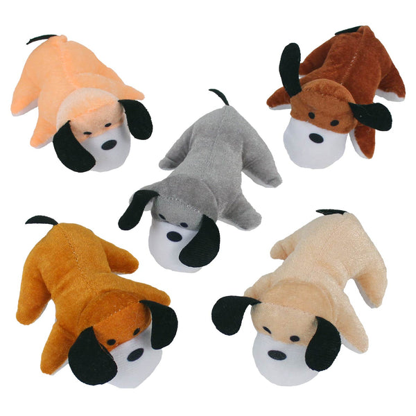group of 6 small plush dogs