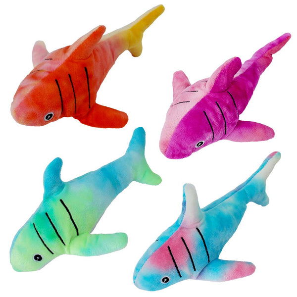 Plush Tie Dye Shark Assortment 8" (DZ)
