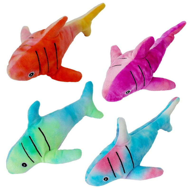 Plush Tie Dye Shark Assortment 8" (DZ)